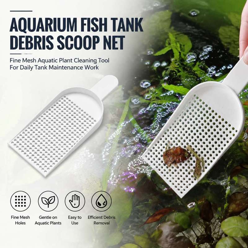 Planted Aquarium Cleaning - Aquarium-Fischbecken-Schmutzschaufelnetz mit feinem Maschenwerk, Reinigungswerkzeug für