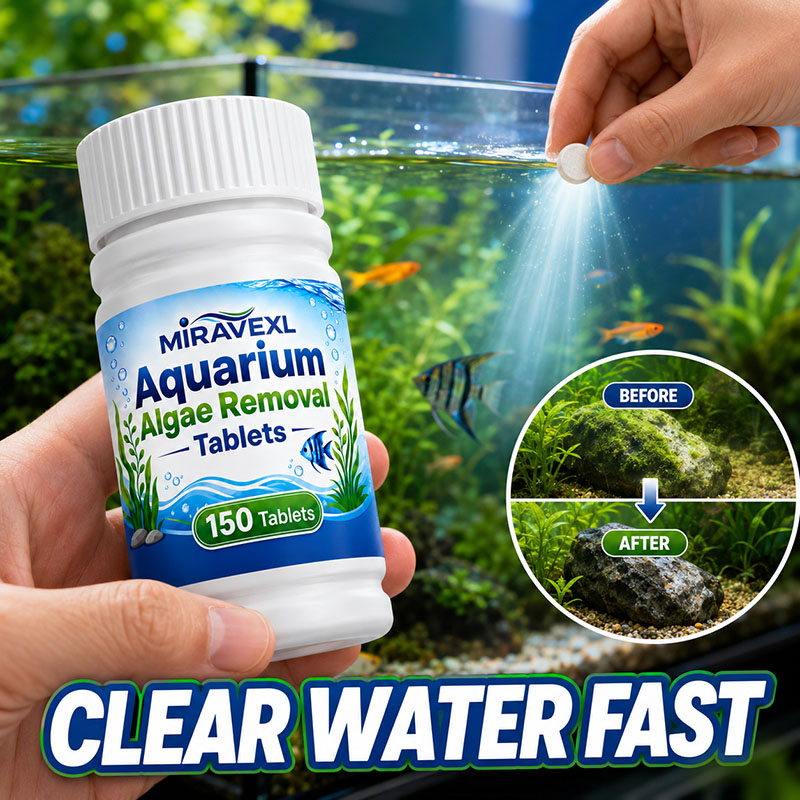 Aquarium Plant Vitamins - MIRAVEXL 150 Aquarium-Algenentfernungstabletten, Sicherer Algenkiller-Reiniger, Schnelle
