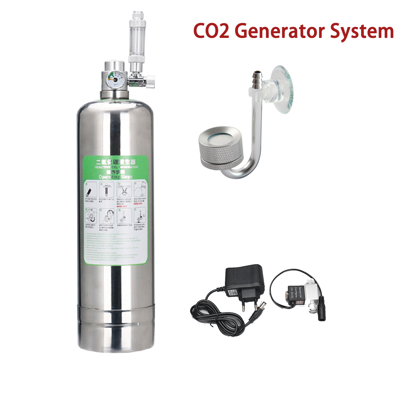 Aquarium Plant Nutrients - Aquarium CO2 Generator System Kit Edelstahl