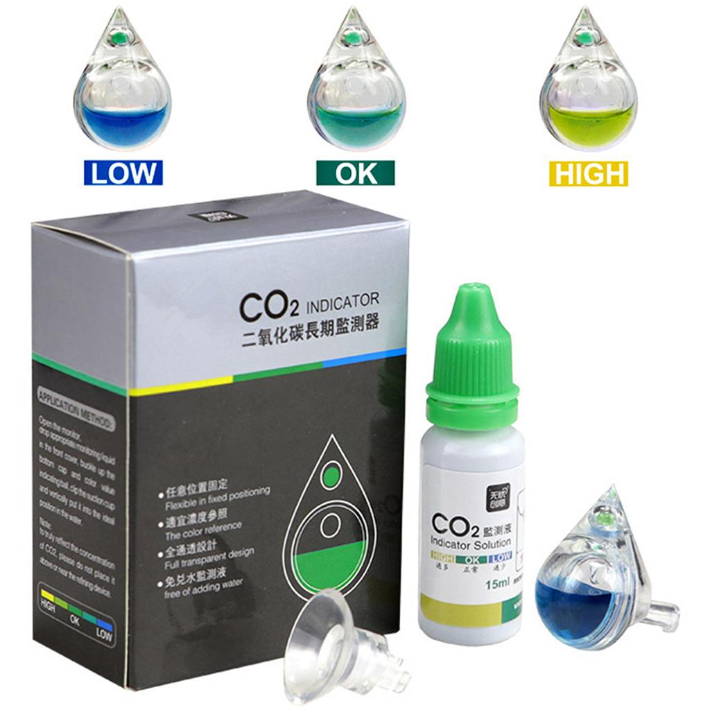 Aquarium Plant Nutrients - 15 ml CO2-Indikator-Lösung PH Langzeit-Indikator-Monitortester, verwendet