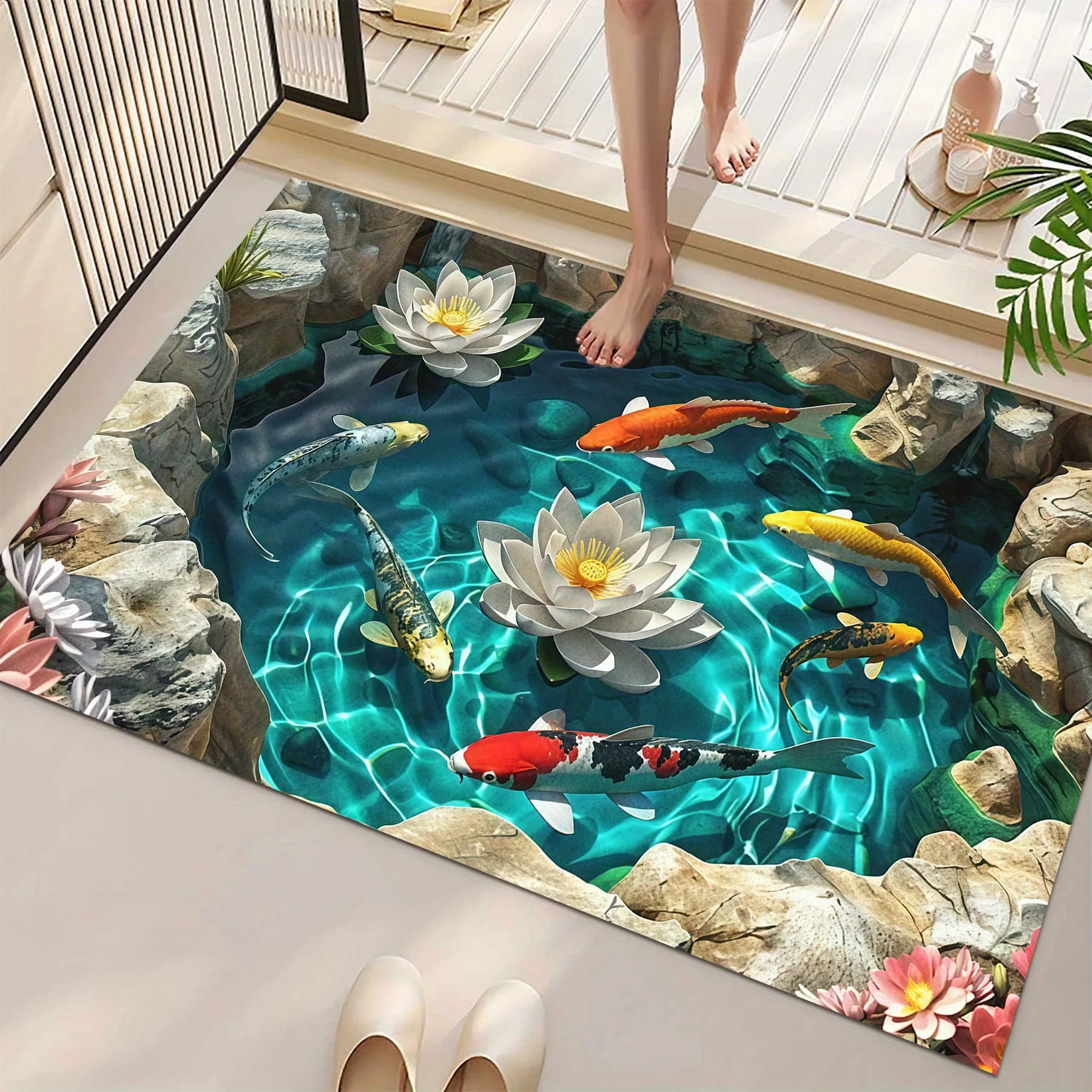 2D Koi-Fisch & Lotusblüten Bad – Planted Aquarium Carpet Plant Bewertung und Preis